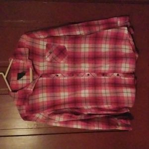 Pink plaid blouse